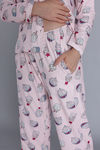 Zivame Knit Poly Pyjama Set - Heavenly Pink — thumbnail 6